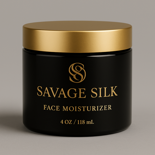 Savage Silk skincare products lifestyle photo